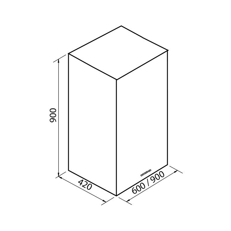 Hood Q inox wall