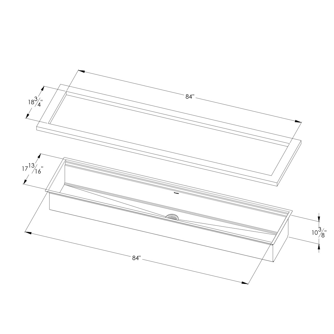 Sink Happy Hour 84" x 20" – U/M - (USA)