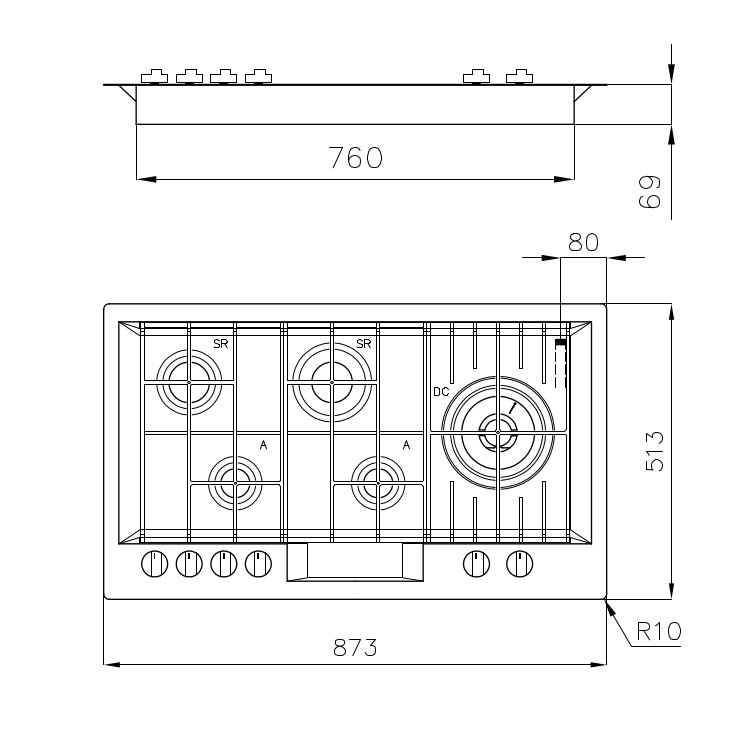 Cooker hob FL