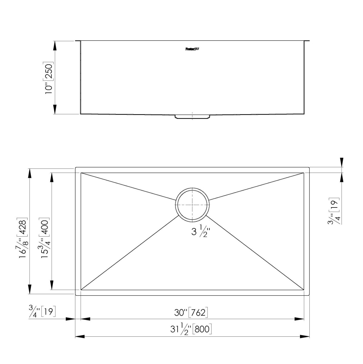 Armored Sink 32" x 17" – U/M