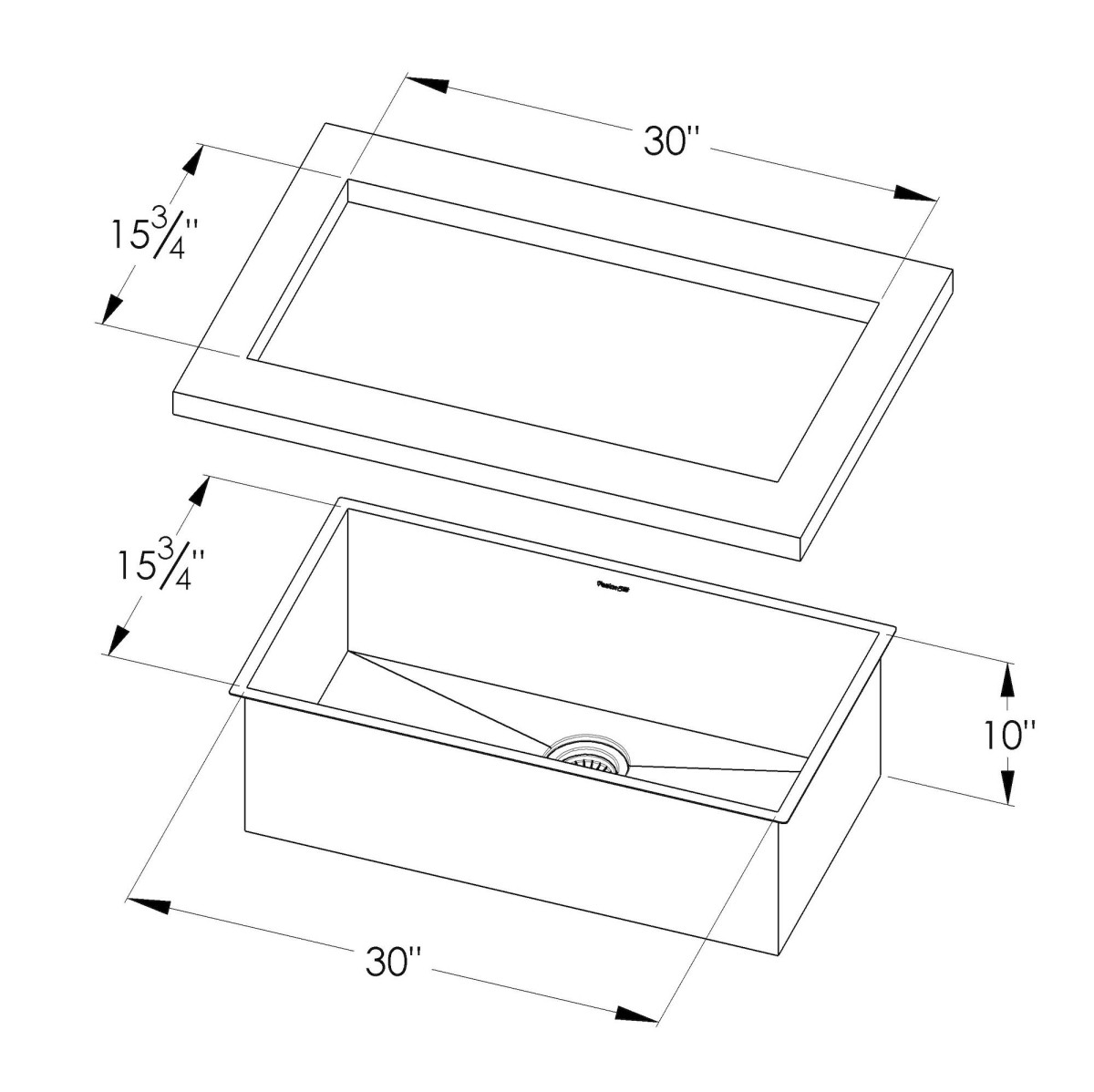 Armored Sink 32" x 17" – U/M