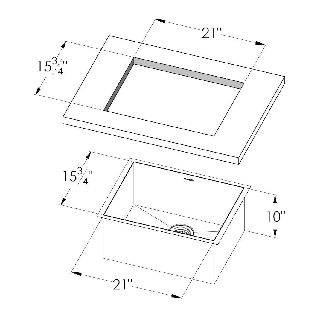 Armored Sink 23″ x 17" – U/M