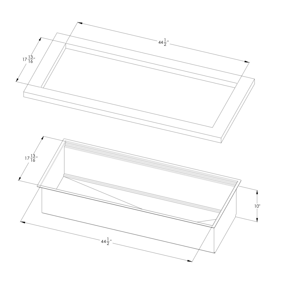 Sink Leonardo 46″ x 20" – U/M