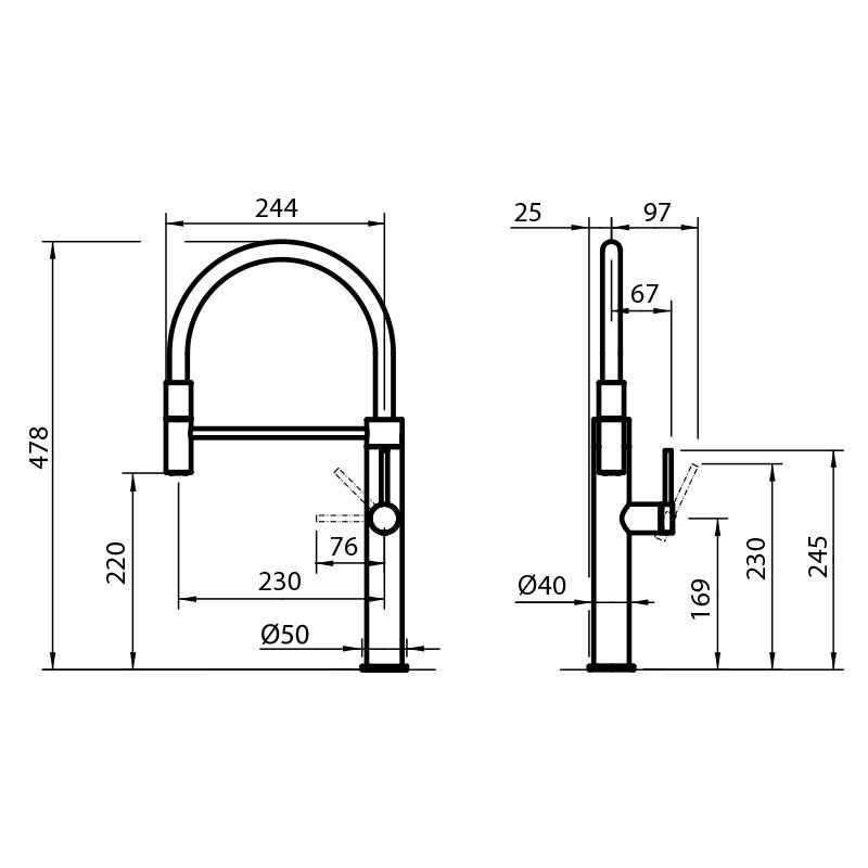 Mixer Tap Skin Copper
