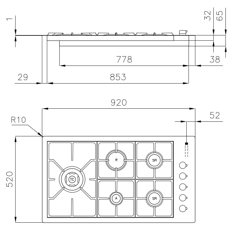 Cooker hob S4000