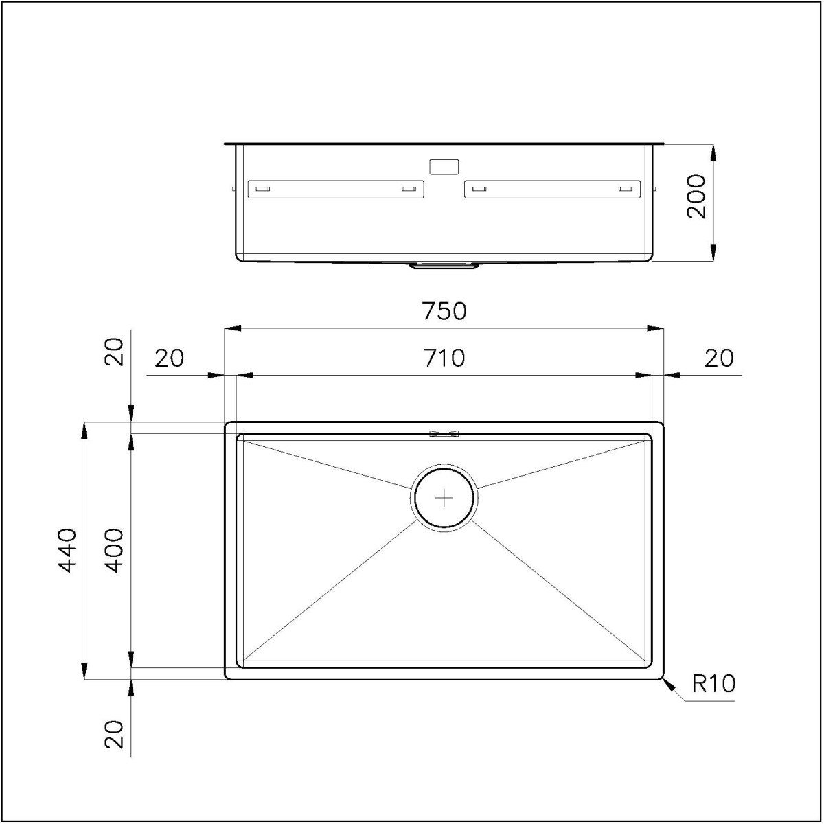 Sink Quadra R12 Gun Metal
