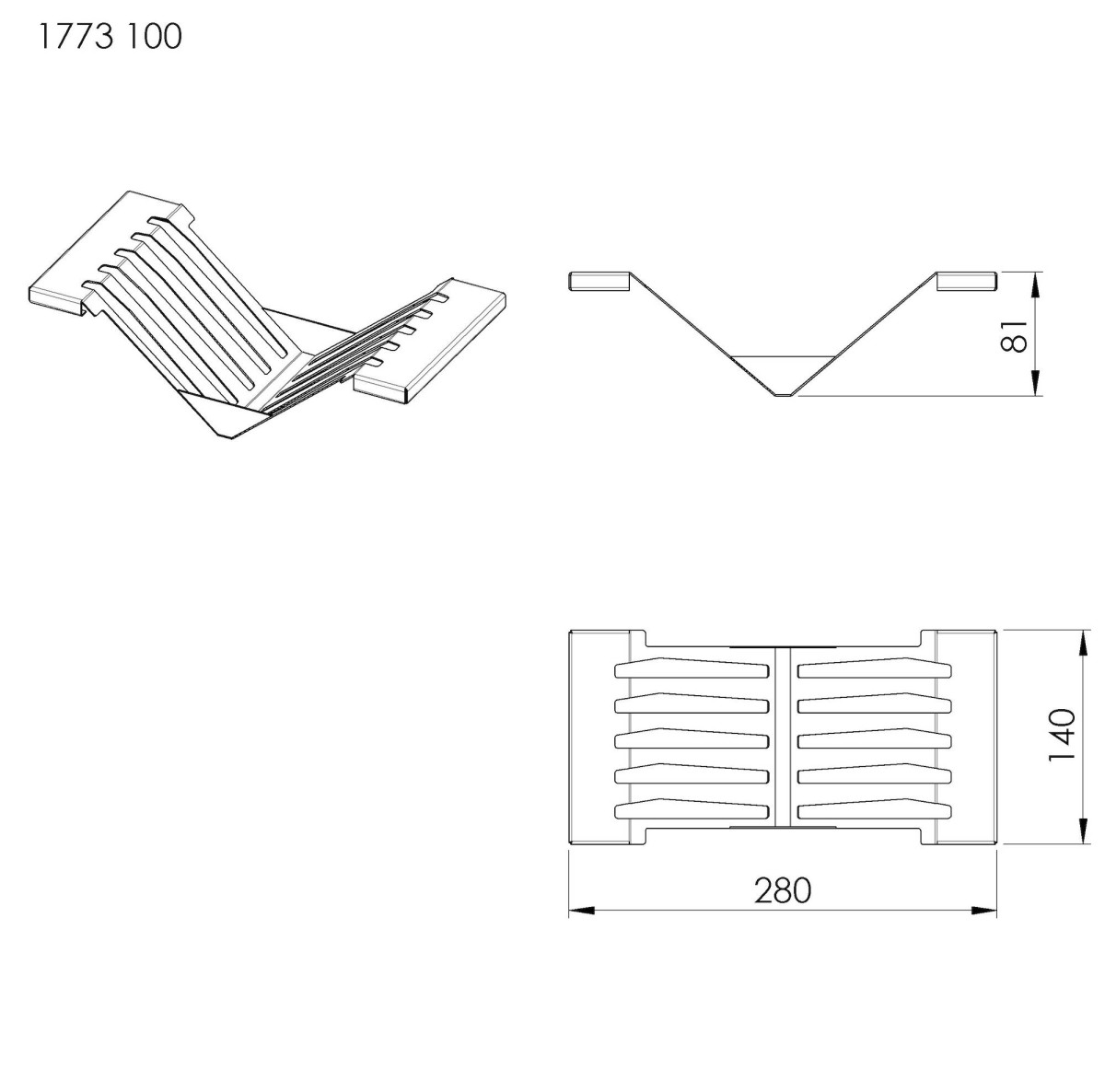 Stainless steel plate rack