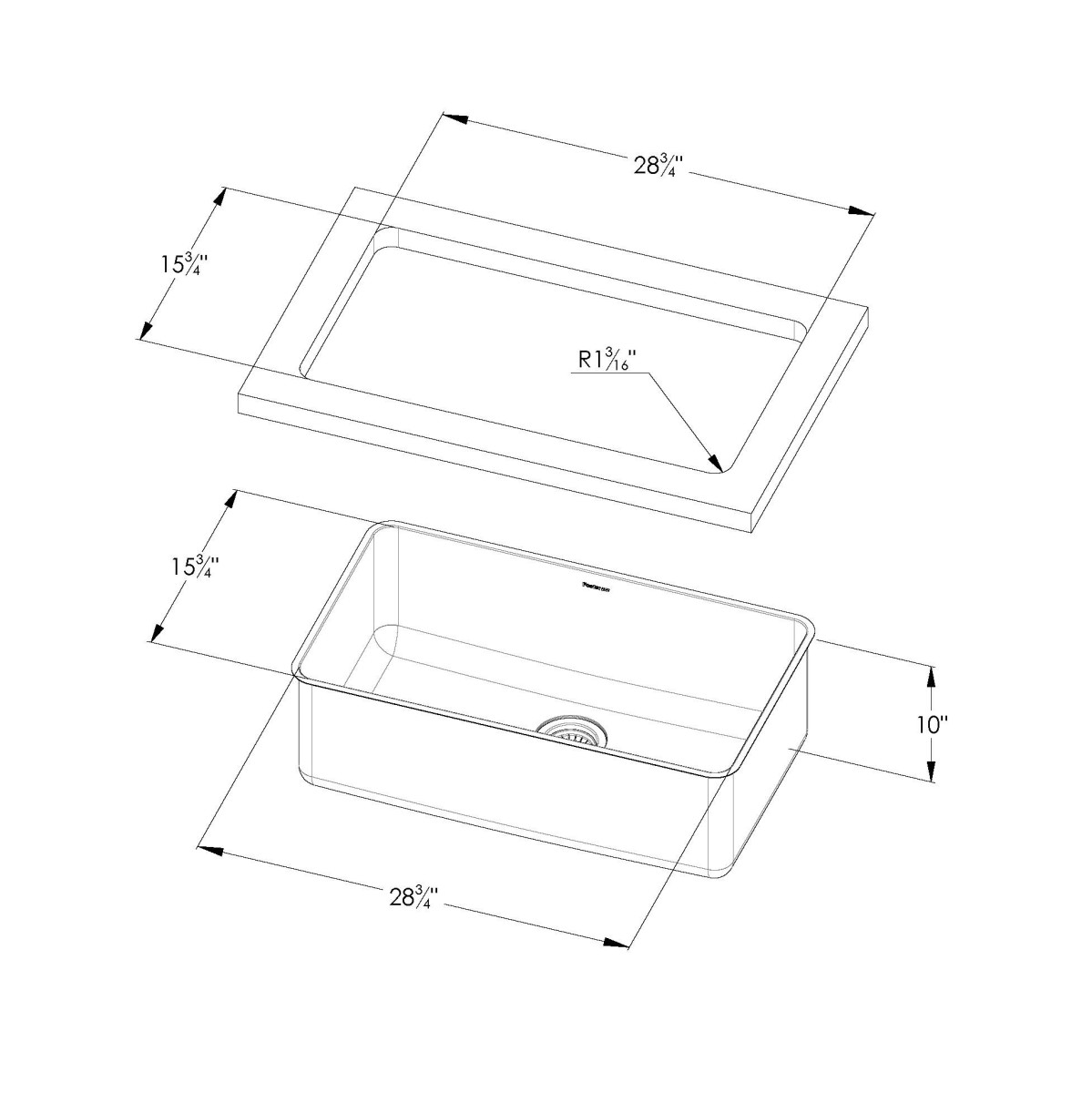 KE Sink 30″ x 17" – U/M
