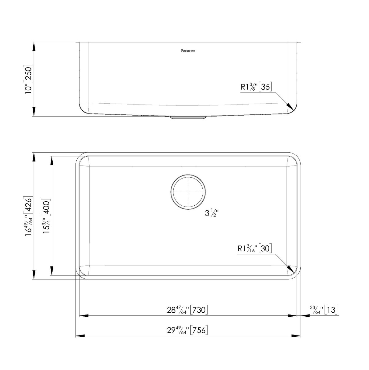 KE Sink 30″ x 17" – U/M
