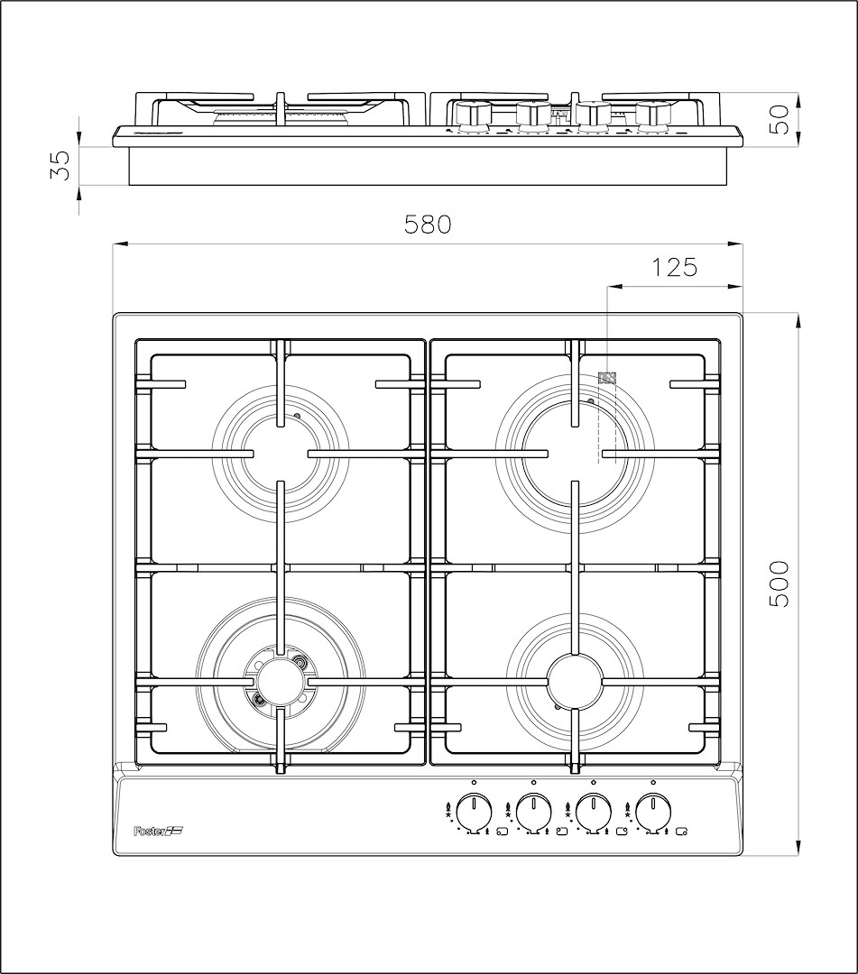 Cooker hob Power