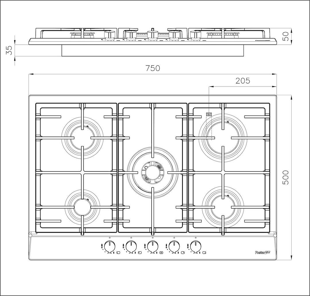 Cooker hob Power