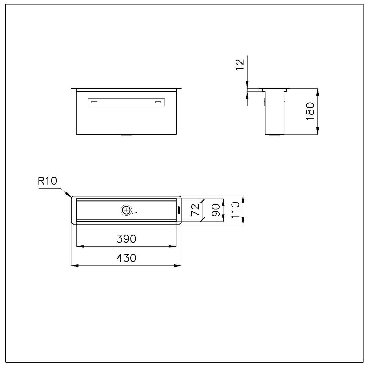 Slim equipped troughs