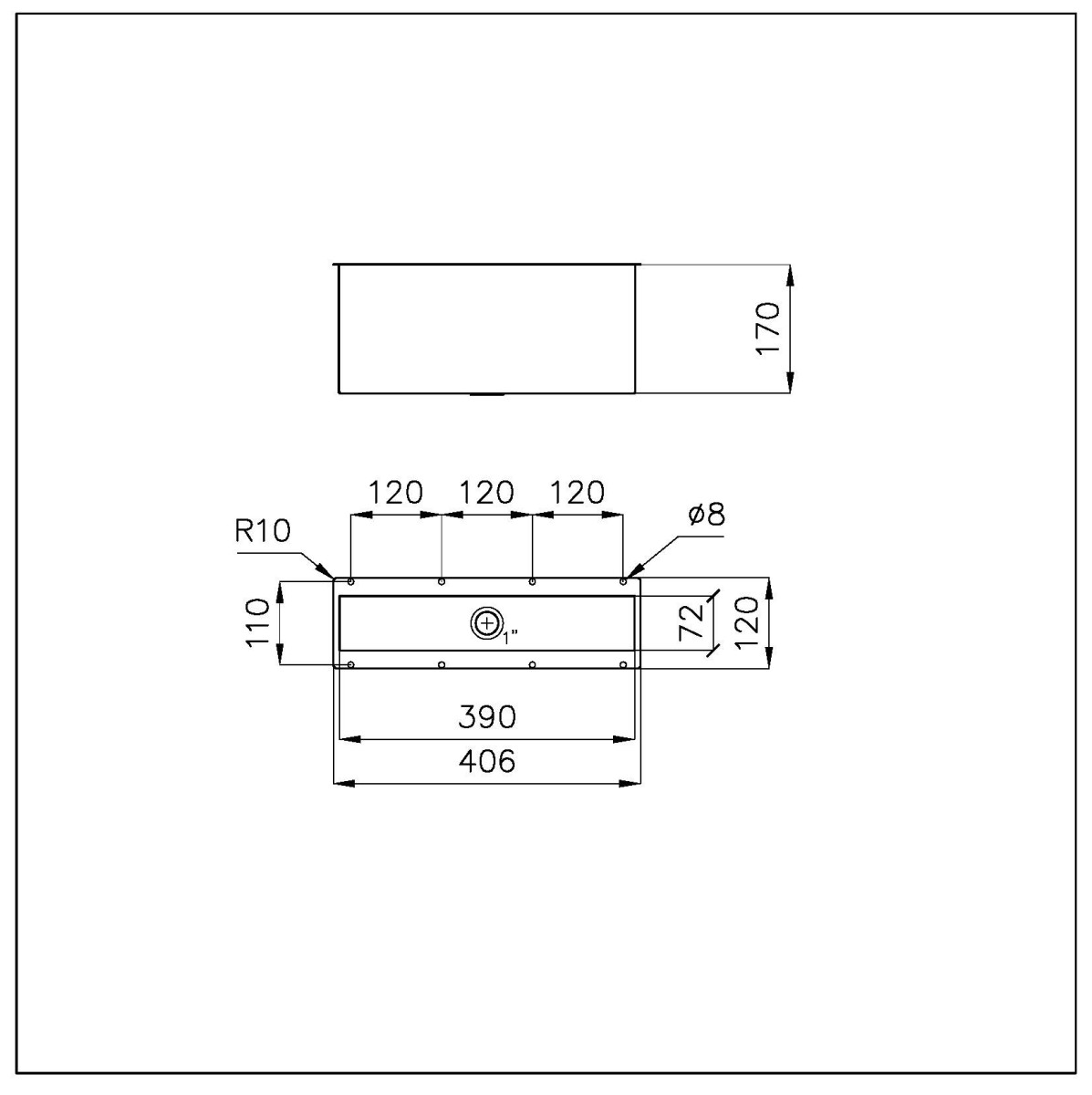 Slim equipped troughs