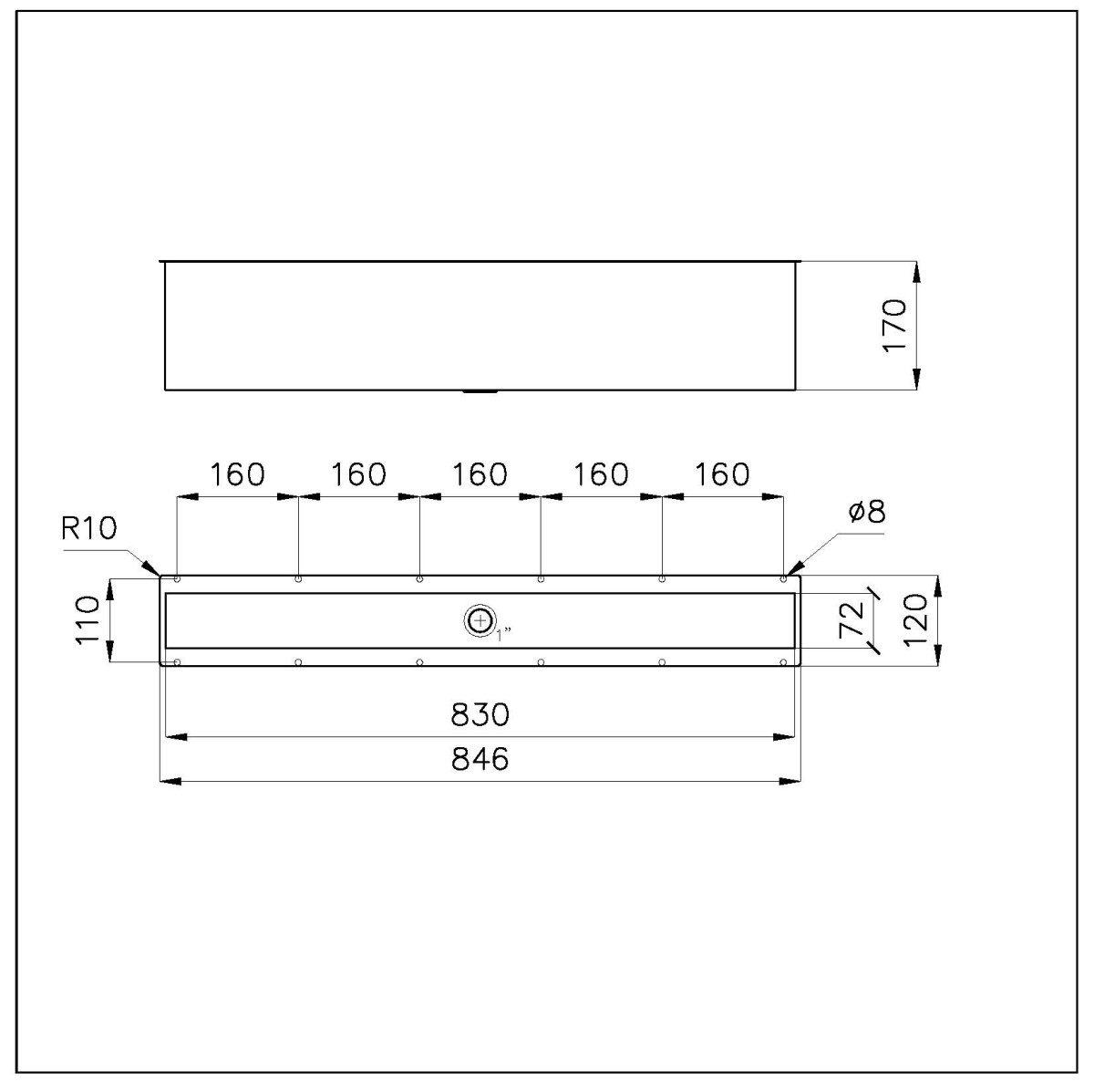 Slim equipped troughs