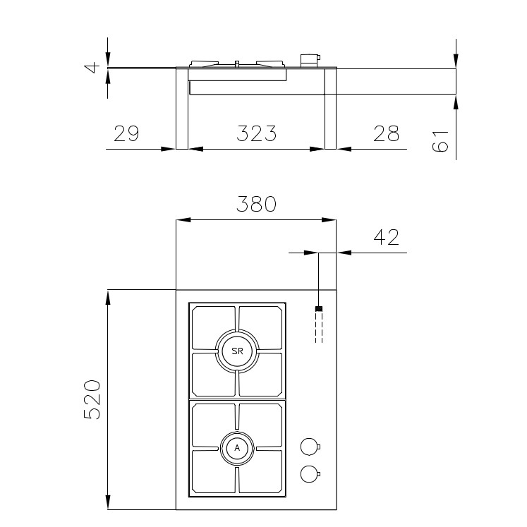Cooker hob S4000 Domino