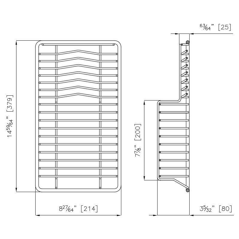 Stainless steel plate rack