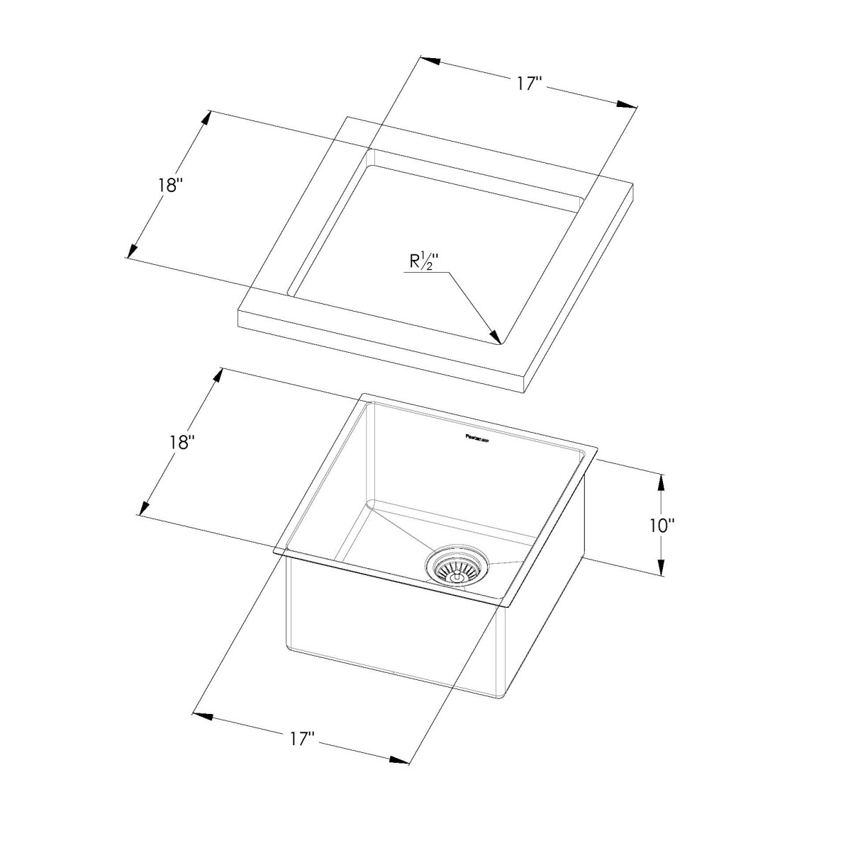 Armored R12 Sink 19″ x 20" – U/M