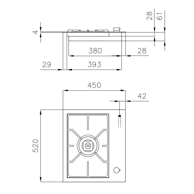 Cooker hob S4000 Domino