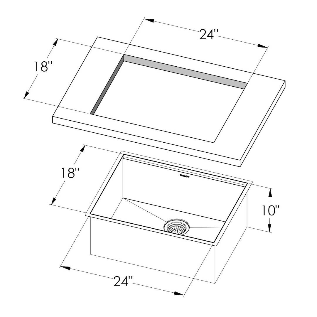 Sink Canova 26″ x 20" – U/M