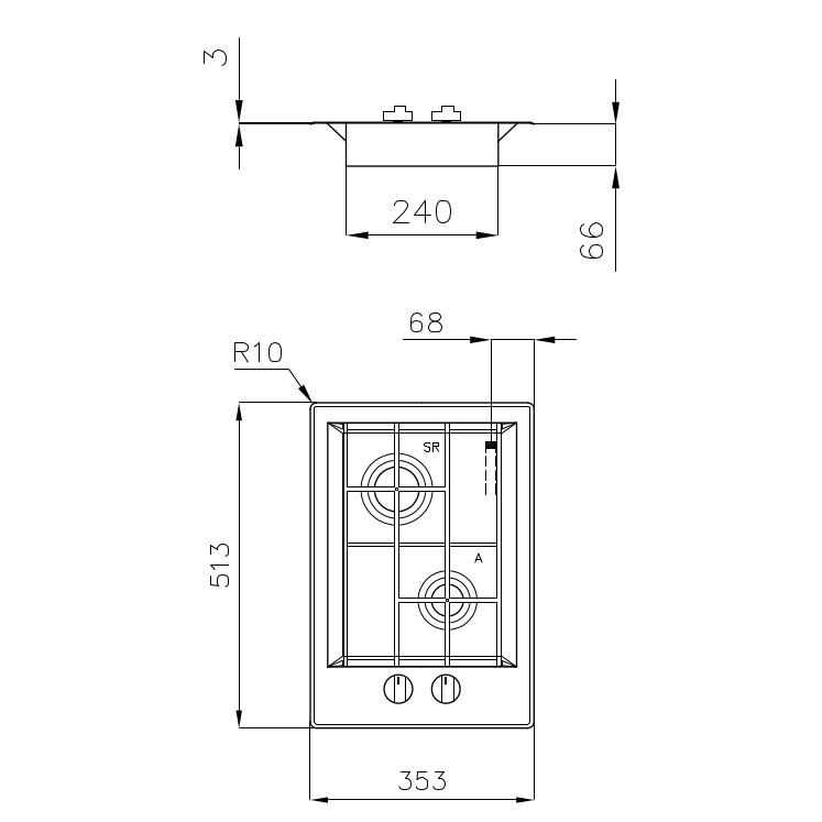 Cooker hob FL
