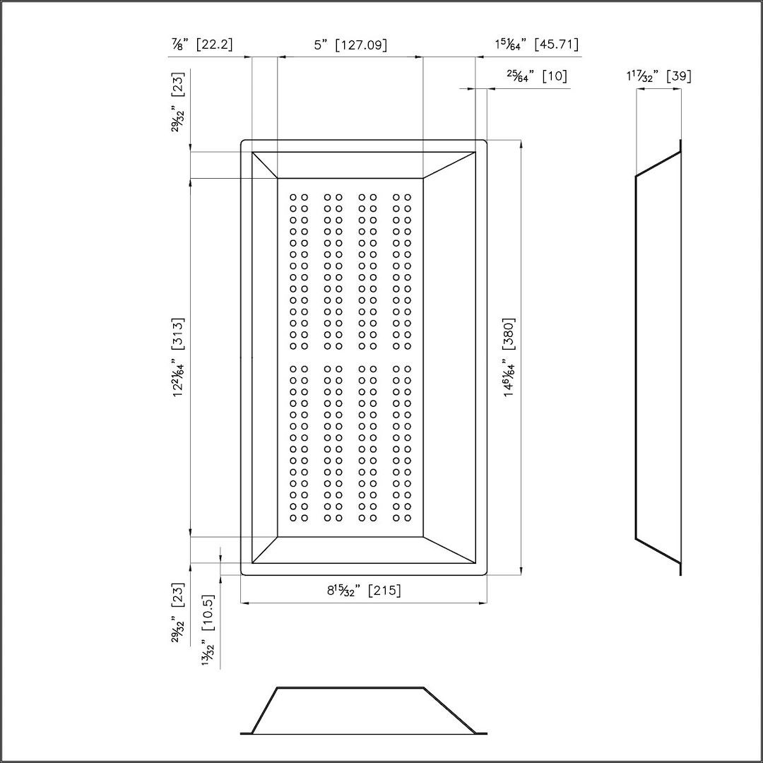 Stainless steel perforated tray PVD Gold