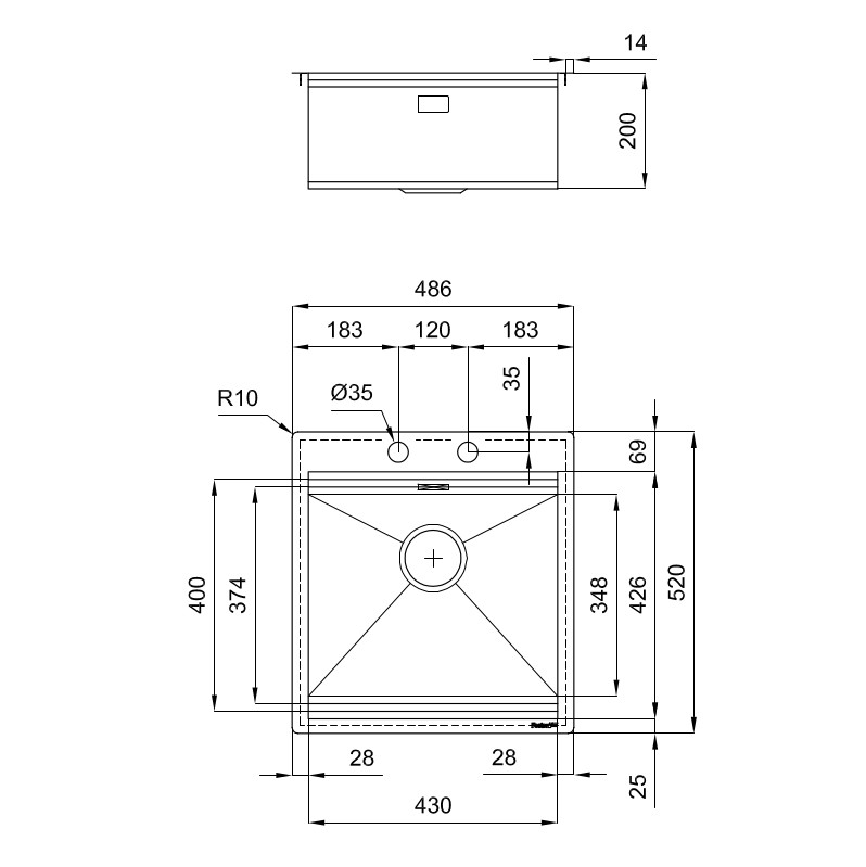 Sink Milanello workstation