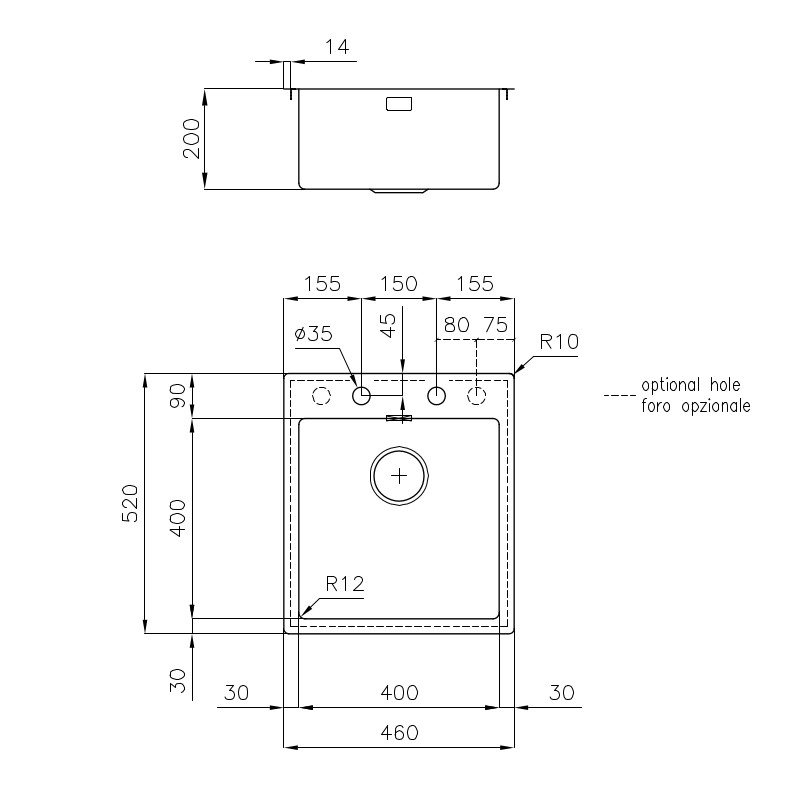 Sink S4001 Filotop