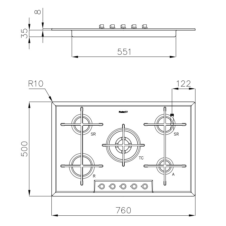 Cooker hob Veronika