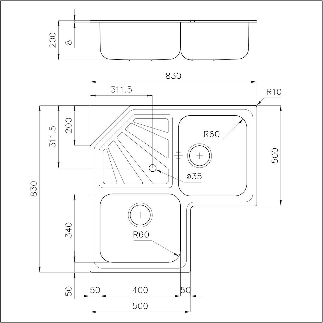 Sink Angolare