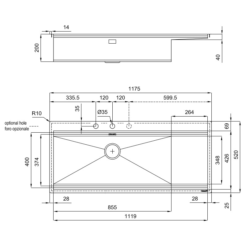 Sink Milanello workstation