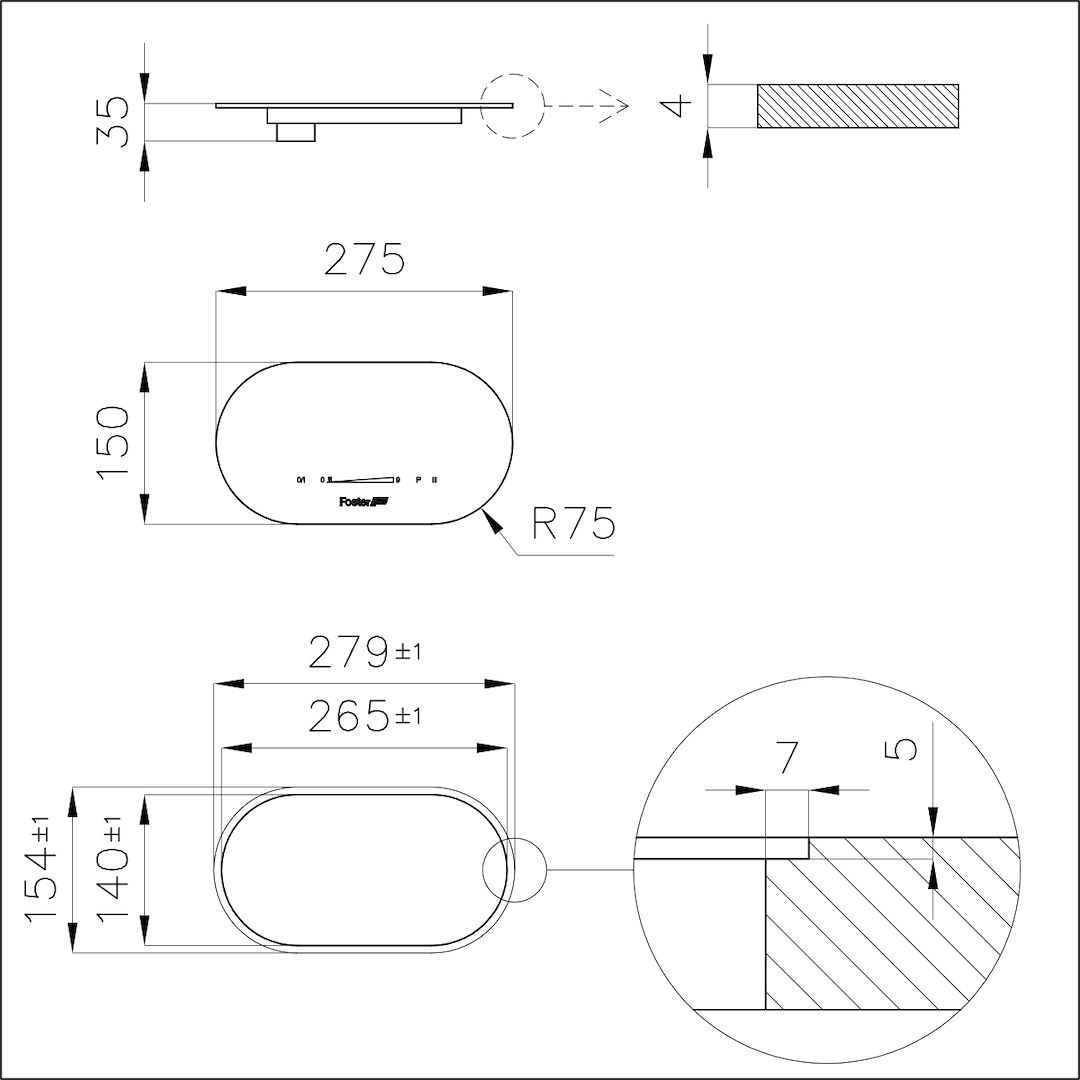 Cooker hob Touch Control Modular Induction