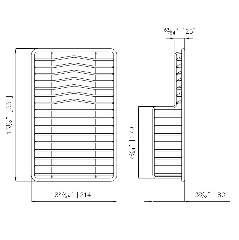 Stainless steel plate rack