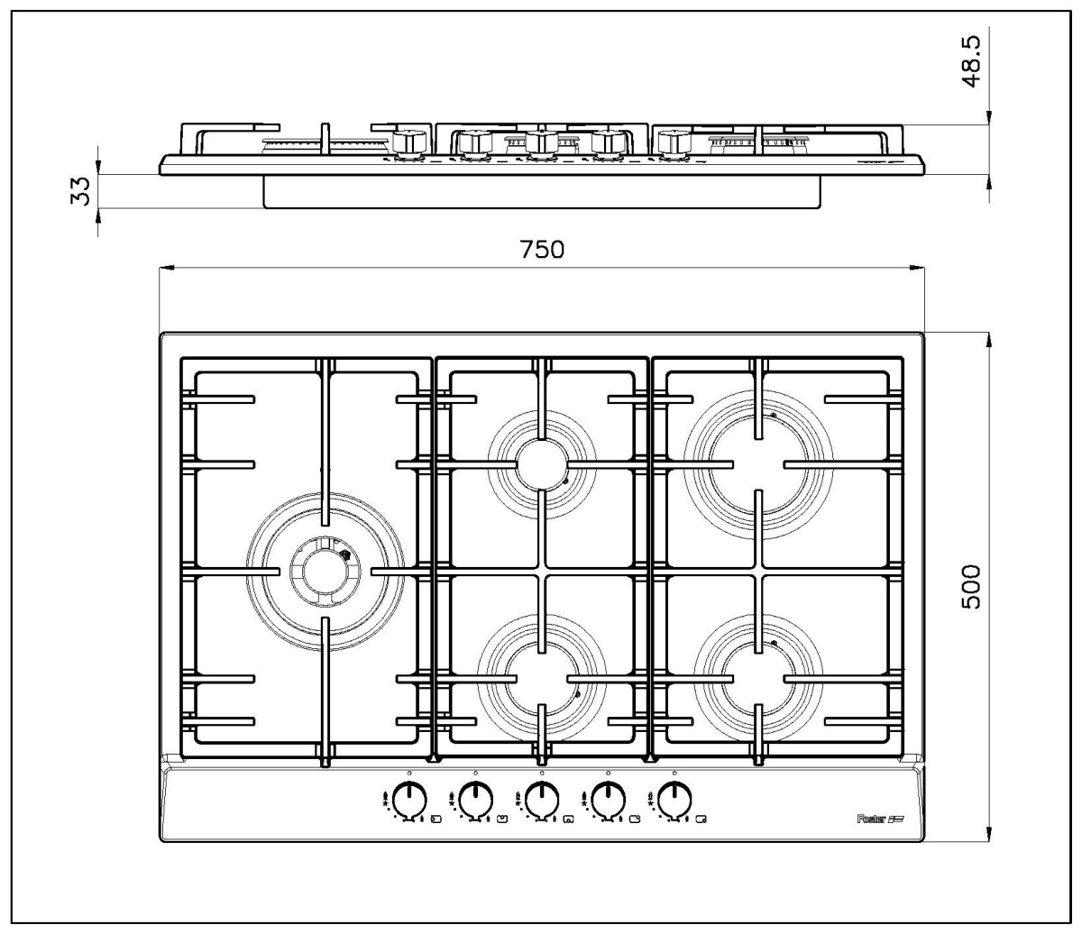 Cooker hob Power