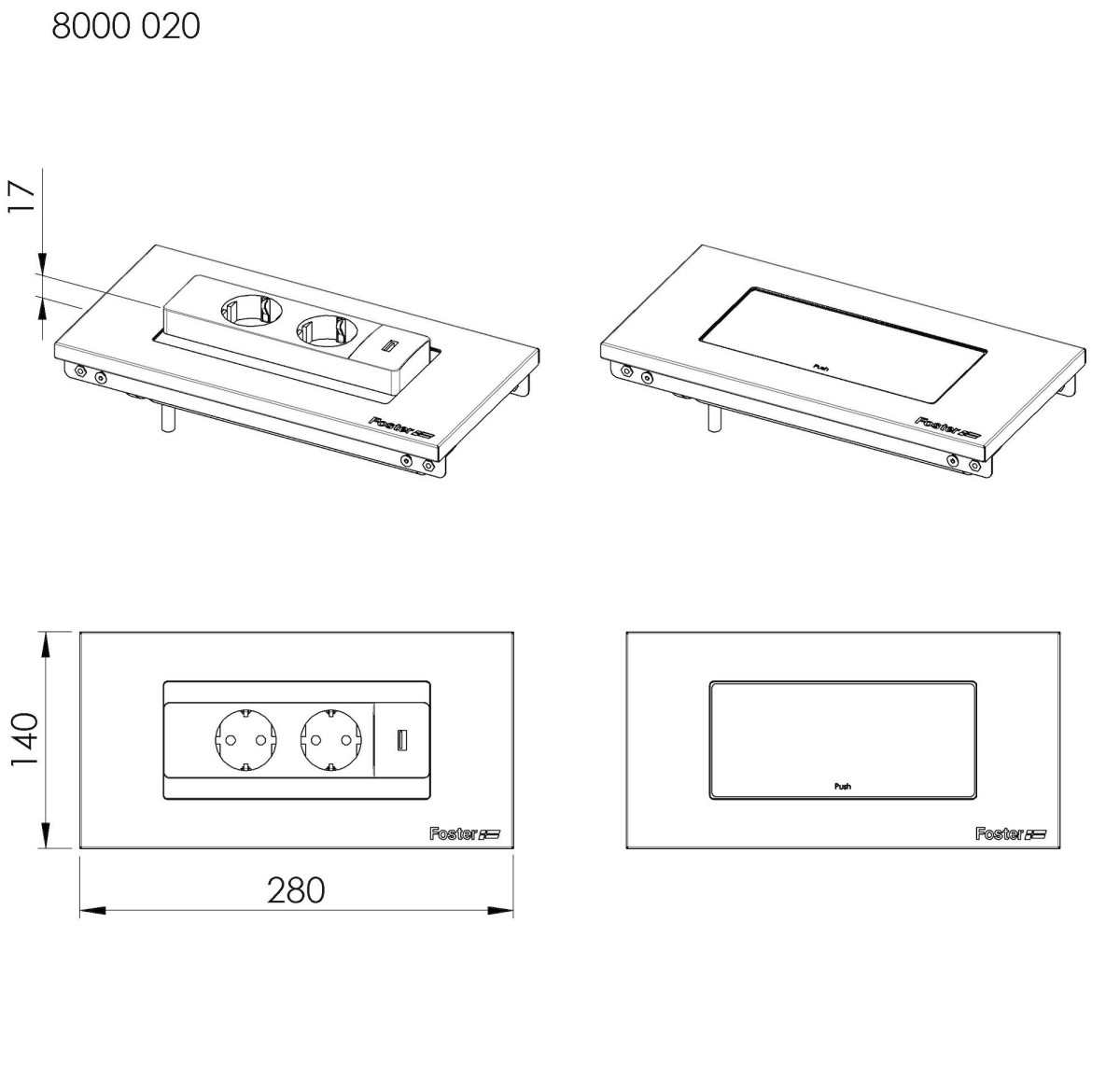 Push socket-holder