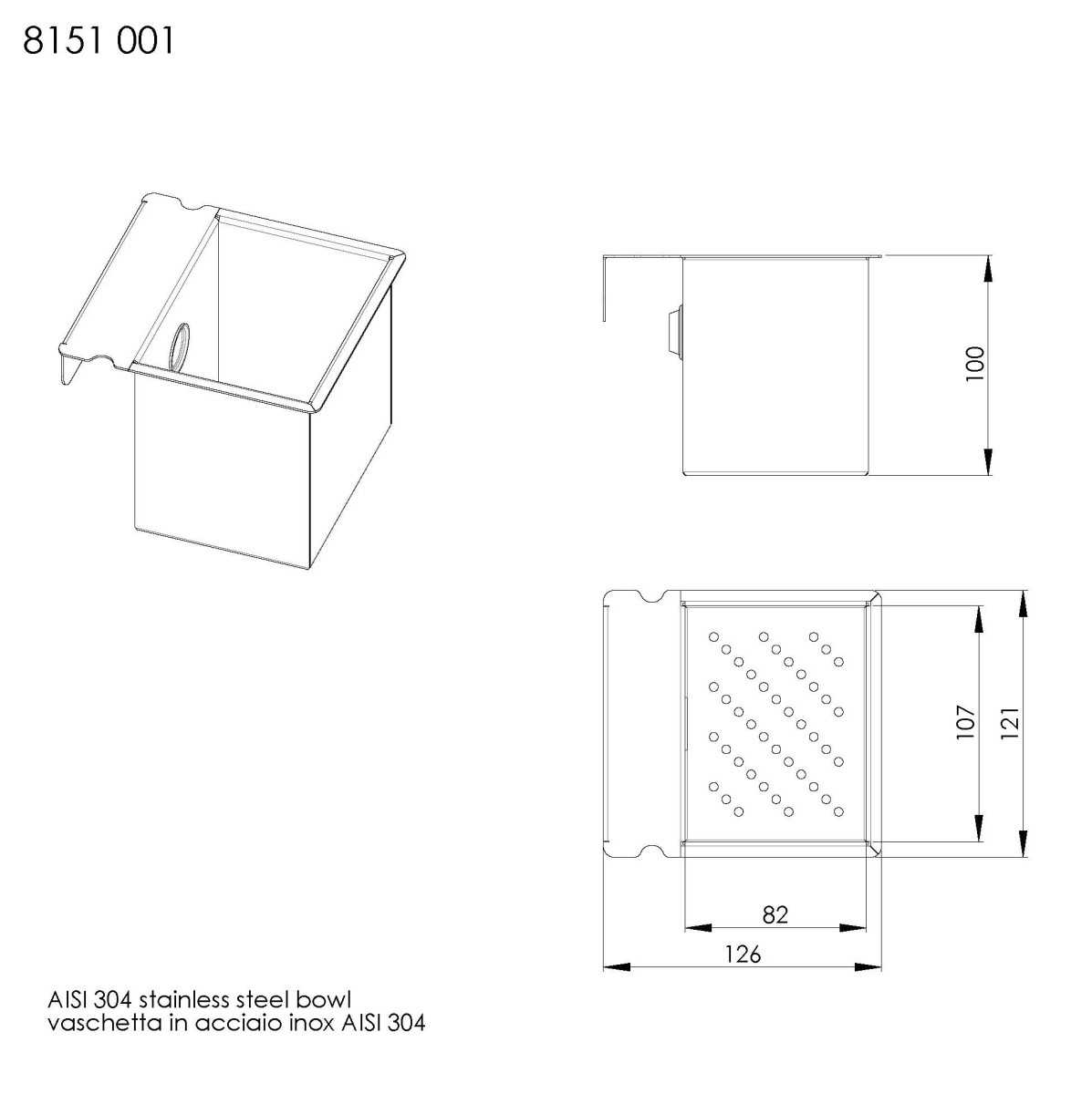 Stainless steel perforated tray
