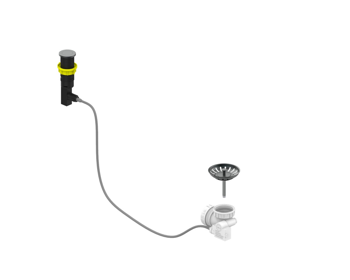 PVD Gun Metal automatic kit for waste-fitting