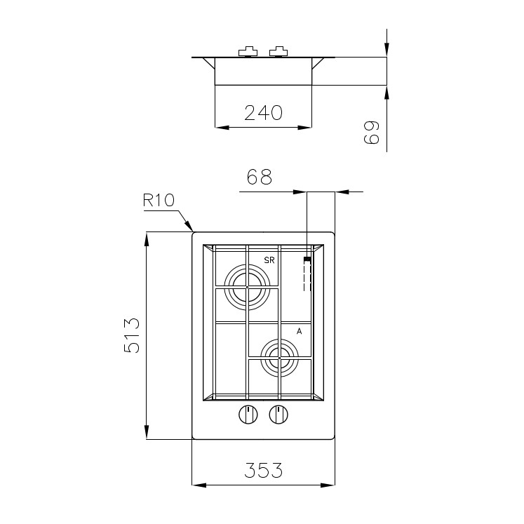 Cooker hob FL