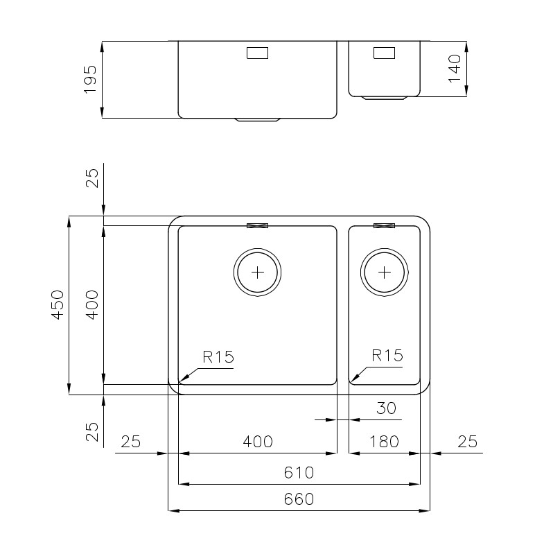 Sink KE - R15