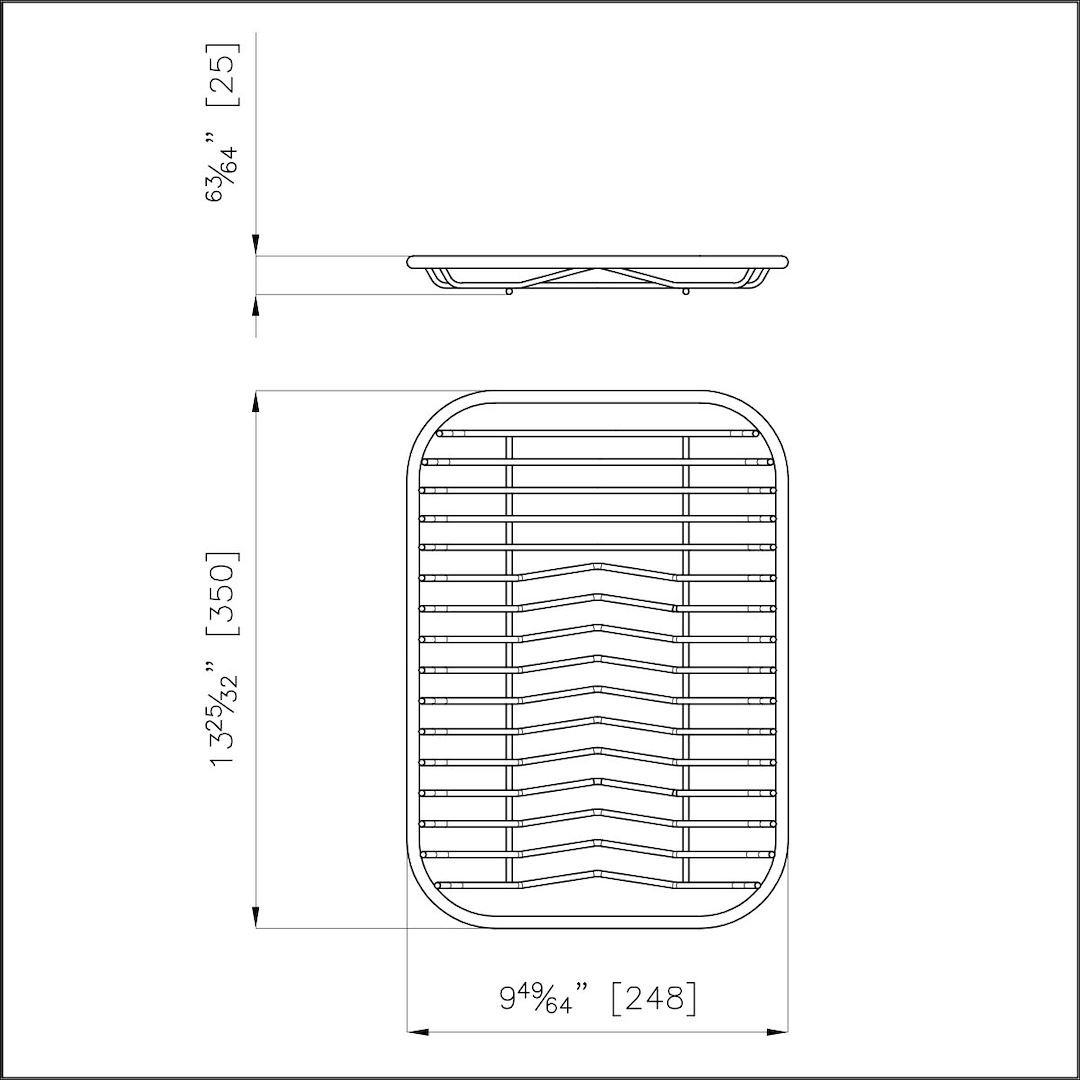 Stainless steel plate rack only usable in combination with the accessories 8644 003