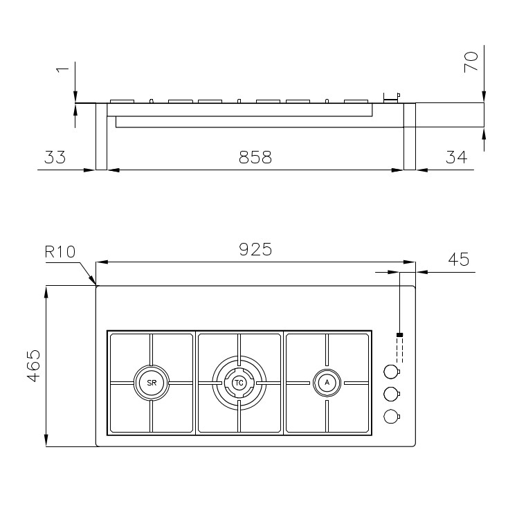 Cooker hob S4000 Line XL