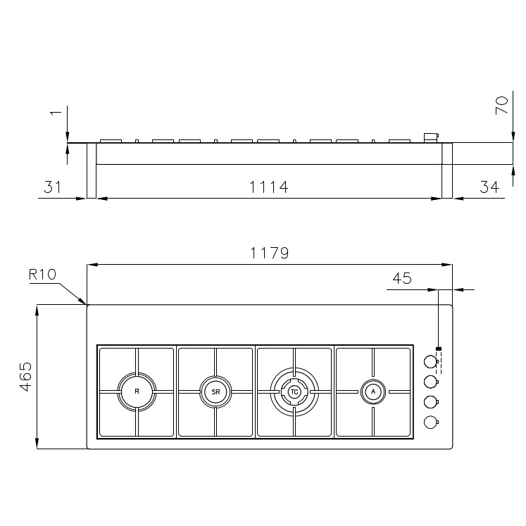 Cooker hob S4000 Line XL
