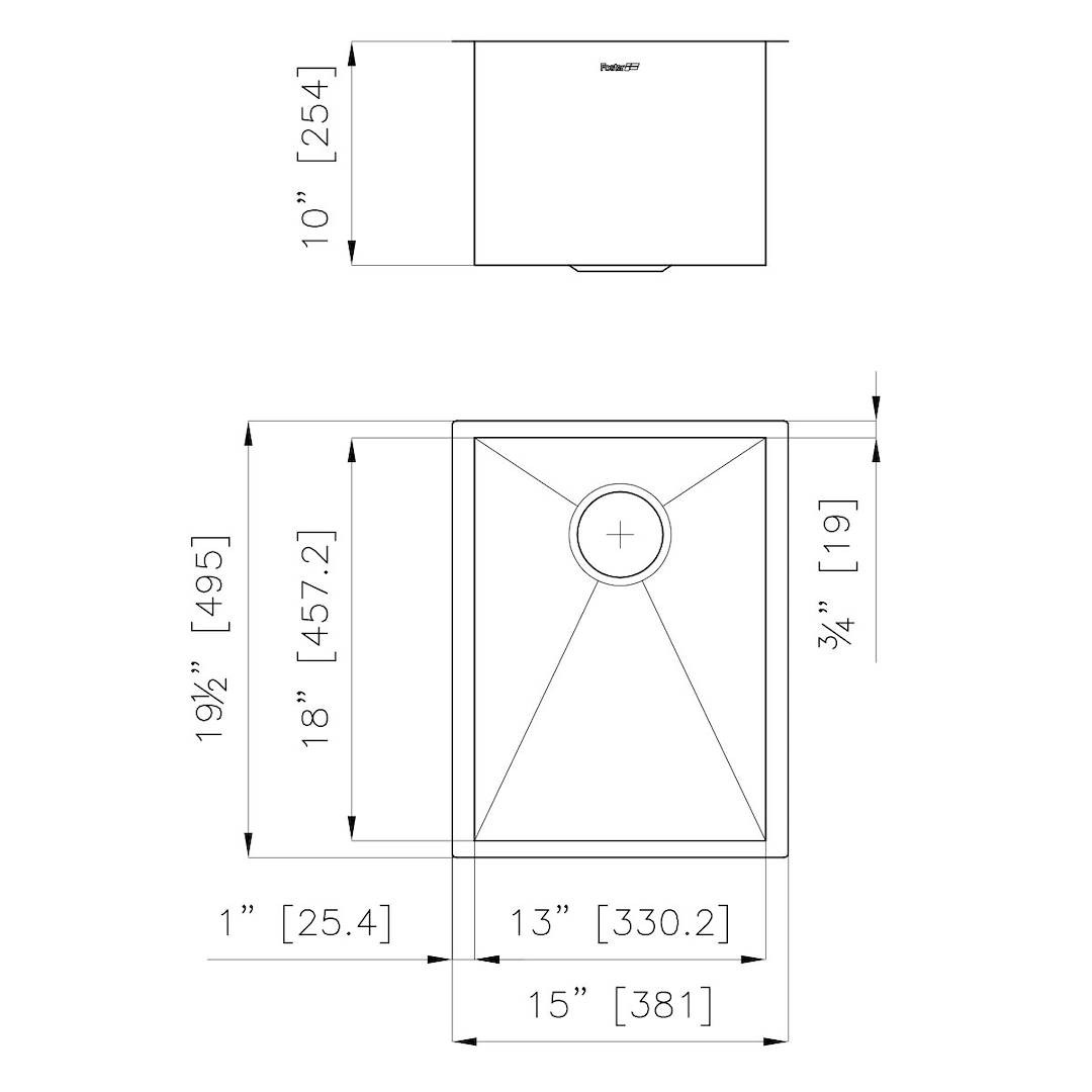 Armored Sink 15″ x 20" – U/M