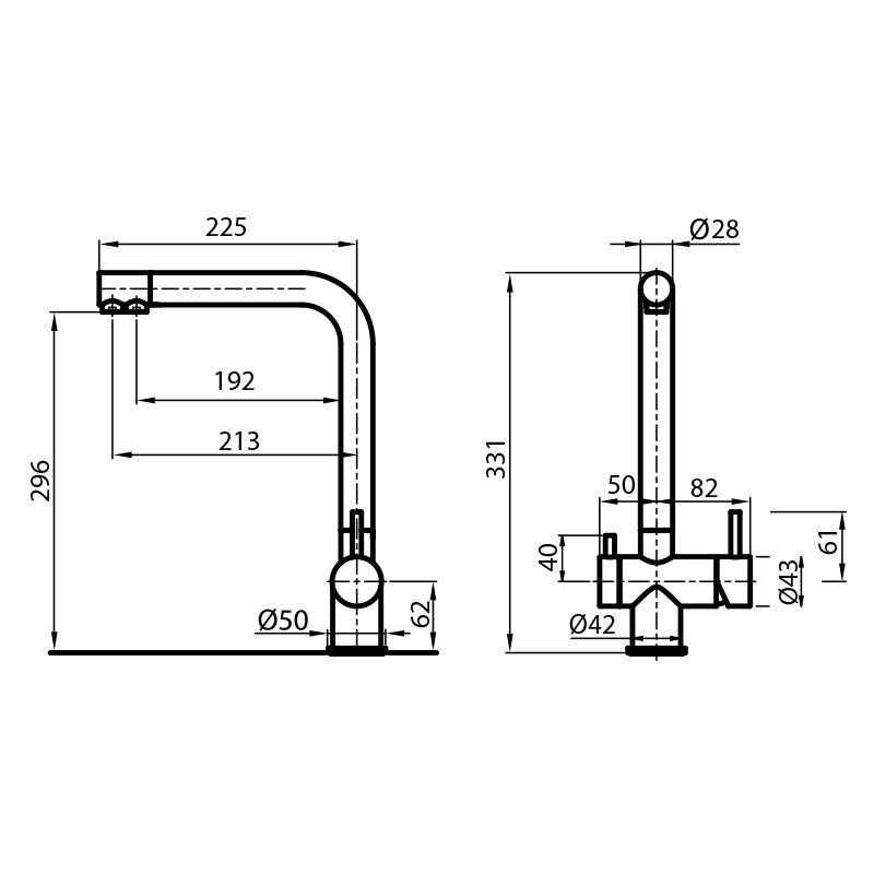 Miscelatore Gamma 3 vie - satinato