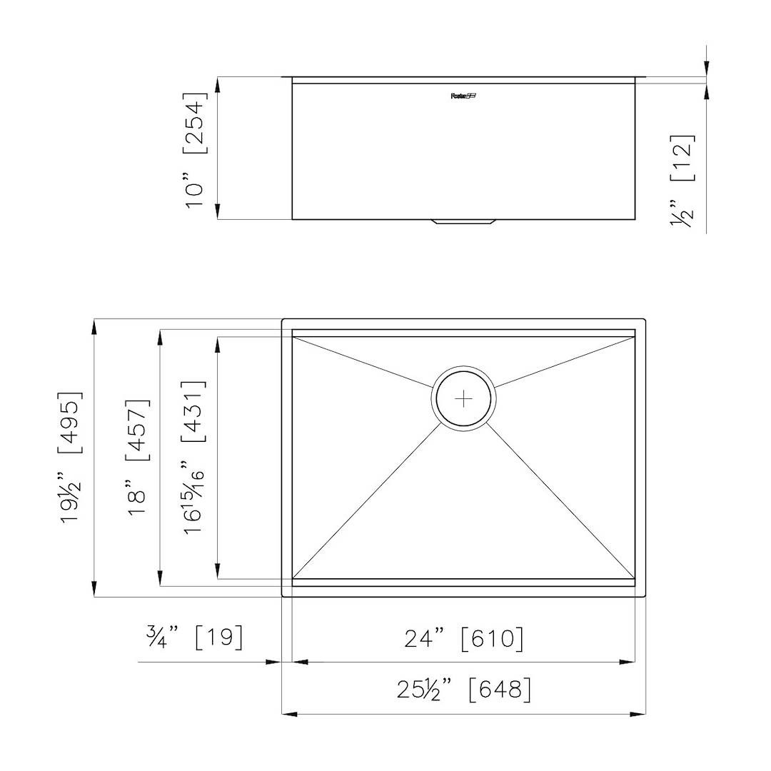Sink Canova 26″ x 20" – U/M