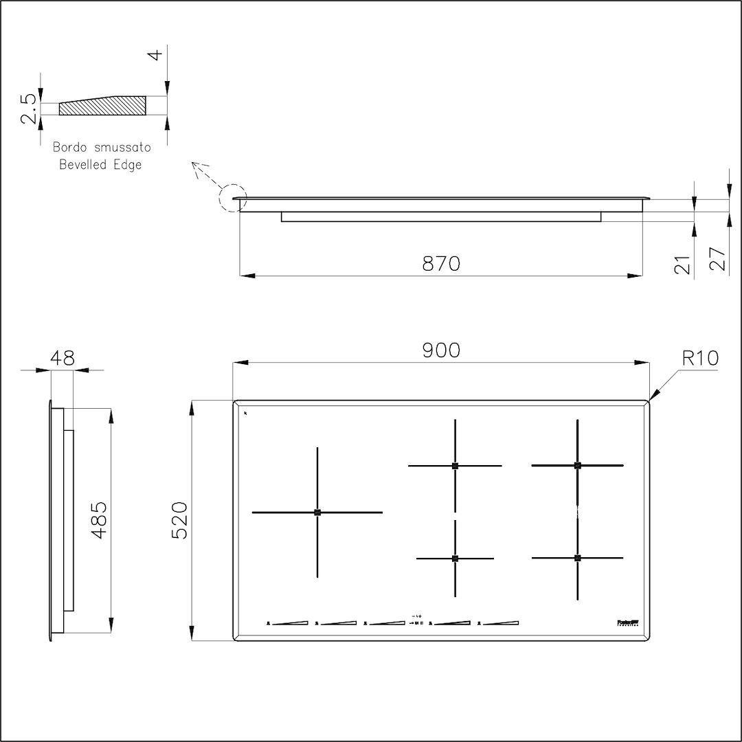 Cooker hob S4000 Induction Bridge
