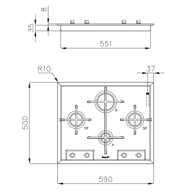 Cooker hob Veronika