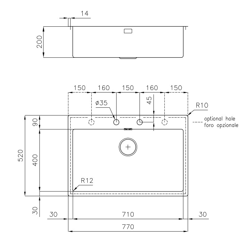 Sink S4001 Filotop