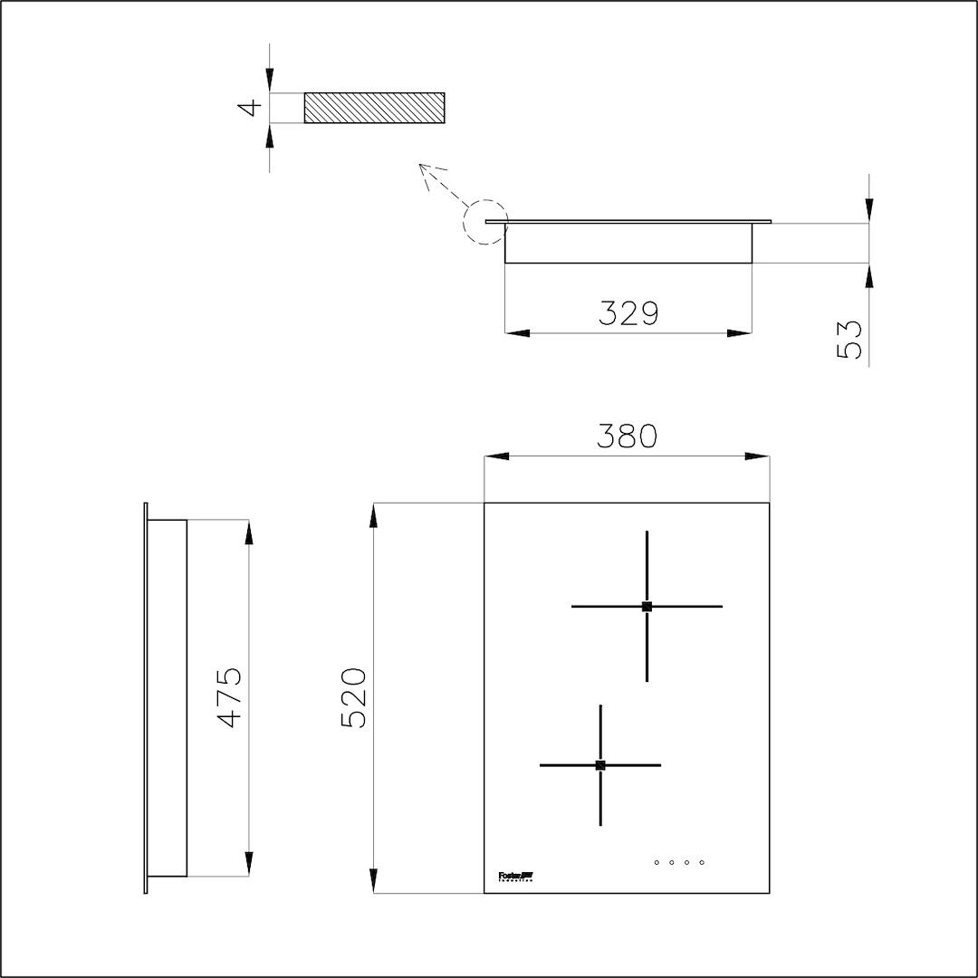 Cooker hob S4000 Domino Induction