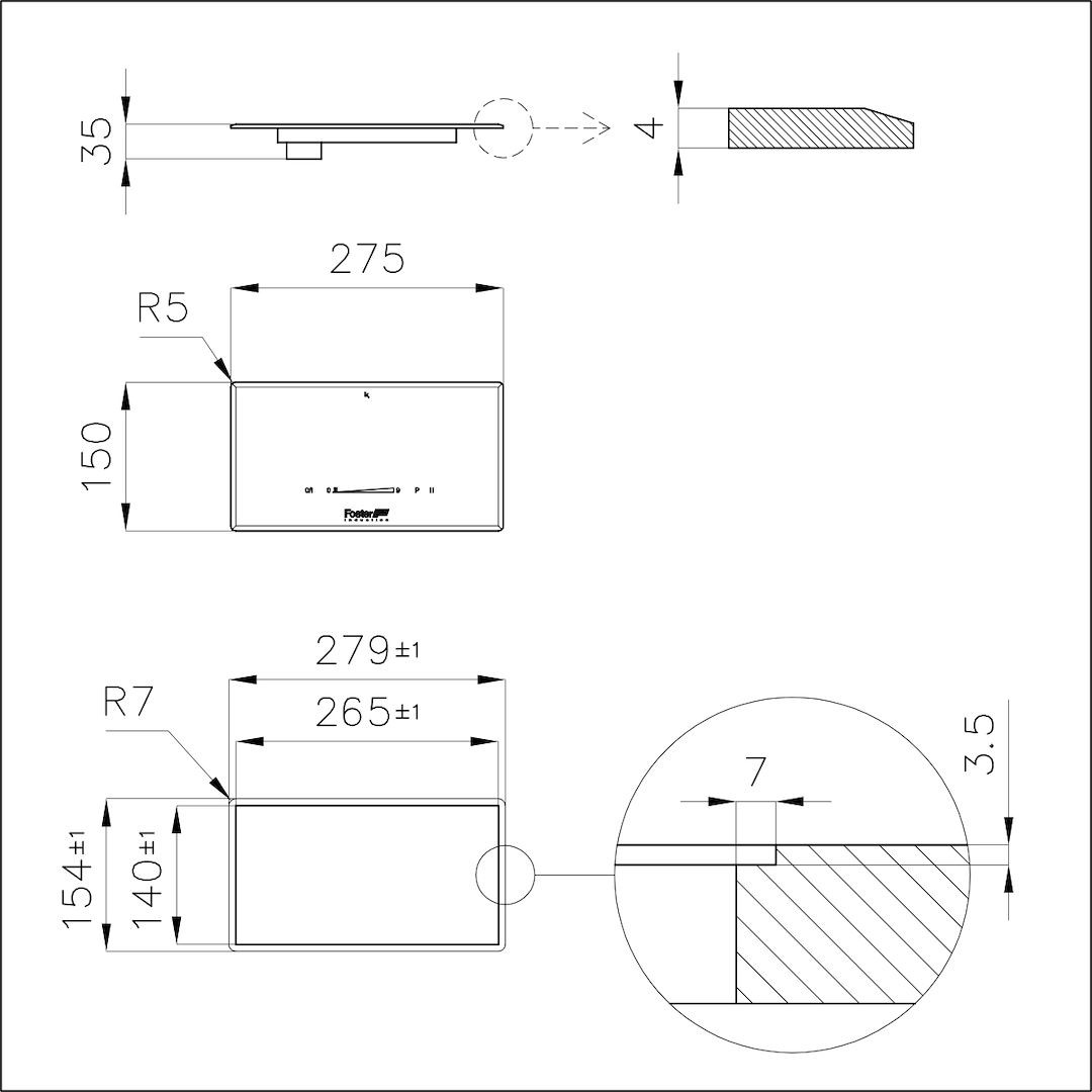 Cooker hob Touch Control Modular Quadra