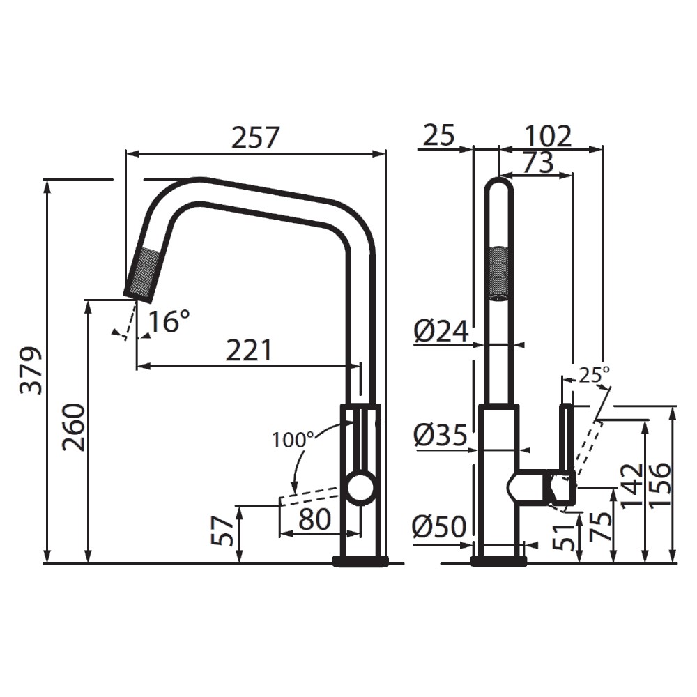Mixer Tap KS Plus satin